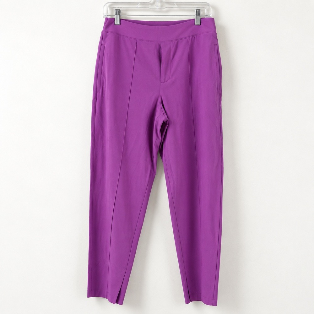 Athleta Vienna Slim Pant Purple Tapered Leg Ankle Trousers Size 10